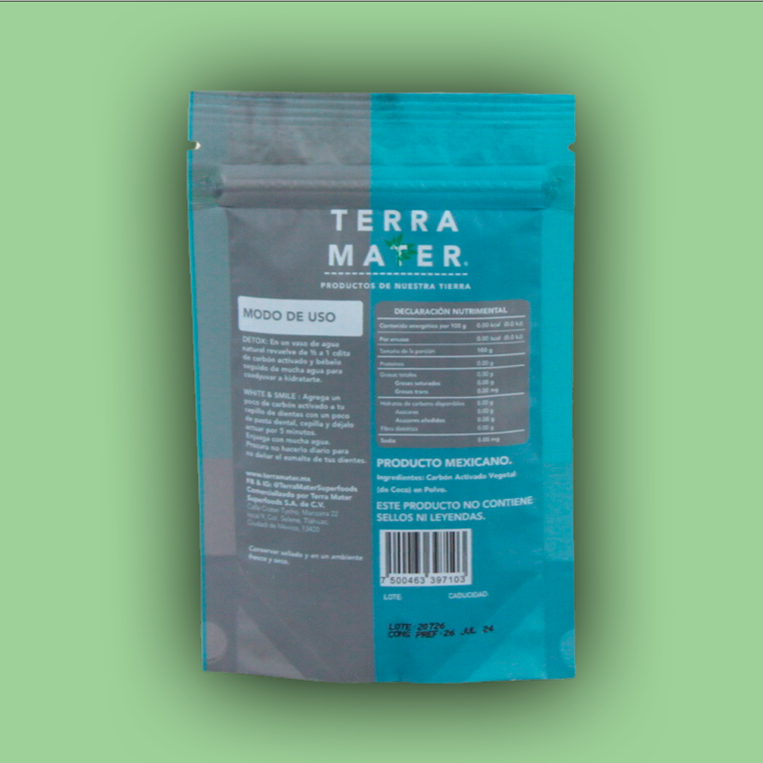 Carbón activado Terra Mater 50 g